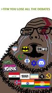 Warrior-Z(user) asian closed_eyes communism crying discord discord_logo_facial_mark facial_mark flag:india flag:iraq flag:lgbt_pride_flag flag:minor_attracted_person flag:norway flag:taliban flag:transgender_pride_flag friday_night_funkin' glasses goat_fucker goatee greentext hammer_and_sickle iraqi kratos mudslime nigger pajeet pisslam queen_of_spades red_star rule34 shitskin star_and_crescent star_of_david stubble subhuman transheart variant:neckbeardjak white_background // 324x576 // 29.8KB