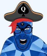 bone captain_gem clothes gem gem_skin glasses hair mustache open_mouth pirate pirate_hat queen_of_spades skull soyjak stubble teeth transparent_background variant:slitherjak // 1023x1214 // 376.0KB