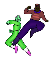 bodysuit brown_skin dragon_ball emerald_(namefag) fight jimbo_(namefag) meta:namefags shoe variant:alicia variant:bernd // 1470x1614 // 401.0KB