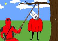 crying deadpool grass hanging holding_rope hollow_knight lynching marvel rope silksong sun tree variant:bernd variant:gapejak // 2100x1500 // 250.9KB