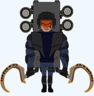 Jetpack armor full_body helmet holding_object rocket_launcher scar series:g-squad sickle skibidi skibidi_toilet skibidi_toilet_77 smirk subvariant:chudjak_front subvariant:muscular_chud swat swat_mutant_toilet toilet variant:chudjak visor // 2300x2350 // 154.0KB