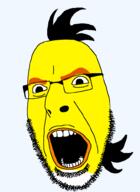 angry angry_birds glasses open_mouth soyjak stubble variant:cobson video_game // 721x990 // 22.0KB