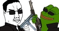 amphibian frog glasses gun jacket meta:Not_OC nas:pepe pepe pepe_the_frog smug sunglasses variant:chudjak // 1000x523 // 117.1KB