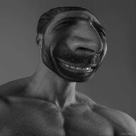 big_nose black_and_white deformed nas:gigachad retarded smile