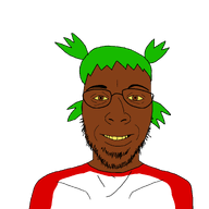 4chan anime brown_skin glasses green_hair hair nigger red_shirt shitskin stubble variant:justus white_shirt yellow_sclera yellow_teeth yotsoyba // 2500x2500 // 85.8KB