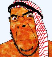 closed_mouth dorito_skin doritos glasses keffiyeh looking_at_you red_eyes scarf shemagh stubble tadoe variant:cobson // 775x849 // 753.7KB