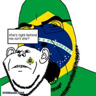 VrilMaster1844_(user) biting_lip brazil double_chin ear excited eyes flag:brazil frown horny long_face merge soyjak spade stare stubble subvariant:hornyson teeth text variant:cobson variant:impish_soyak_ears wrinkles // 539x543 // 136.7KB