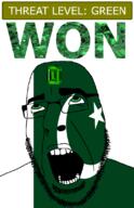 ahegao country crescent emerald flag flag:pakistan gem glasses green green_eyes hair looking_up open_mouth pakistan schlog_color_event soyjak soyjak_blog star_(symbol) star_and_crescent stubble teeth text threat_level_green variant:cobson won // 721x1115 // 153.7KB