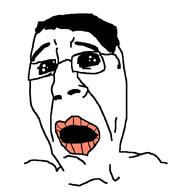 hair lips oh_my_god_she_is_so_attractive open_mouth soyjak subvariant:suspicious_chudjak variant:chudjak // 814x888 // 92.4KB