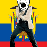 angry animated country dance eagle ecuador fasces flag flag:ecuador full_body gangnam_style glasses irl open_mouth soyjak stubble variant:cobson // 300x460 // 496.5KB