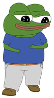 amphibian animal belt blue_shirt closed_mouth clothes foot frog full_body green_skin hand lips nas nas:pepe pepe pepe_the_frog subnas:apu transparent_background // 1149x2078 // 92.0KB