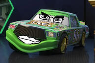 86 car cars chick_hicks closed_mouth disney engine glasses green_car kachigga pixar soyjak subvariant:chudjak_front variant:chudjak wheels // 1000x664 // 121.0KB