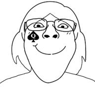 blacked brimstone closed_mouth female glasses hair queen_of_spades spade subvariant:bridget variant:bernd variant:gapejak // 1200x1125 // 25.8KB