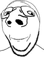 beard cute distorted glasses nose smile stubble subvariant:wholesome_soyjak variant:gapejak wholesome // 600x800 // 76.1KB