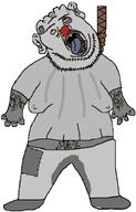 alcoholic black_eye fat hairy hanging meta:tagme rope subvariant:russianziggermutt // 591x925 // 175.4KB