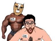 animal animal_ears bbc bull closed_mouth dog glasses hairy hasan_piker muscles nipple open_mouth pitbull rape raped shirtless soyjak the_raped variant:chudjak variant:gapejak // 800x600 // 277.7KB