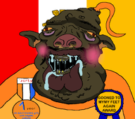 animal award big_lips black_skin blush booger brown_eyes brown_skin clothes deflowered_dutch_dyke_(transexual) drool ear eyebags eyebrows fat flag:odessa grey_teeth hohol lips meta:namefags mucus mustache mymy_(ongezellig) nas:amerimutt nose obese odesa odessa odessanbvll(namefag) ongezellig open_mouth orange_hair orange_sclera orange_shirt pig pigger rotten_teeth saliva slavic subnas:ukromutt subvariant:hunky_twink_sex_machine teeth ugly ukraine yellow_teeth zarty zartycuck zellig zelligcuck