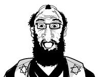 clothes glasses happy_merchant hat judaism kippah of_david open_mouth soyjak star variant:unknown // 1325x1040 // 43.1KB