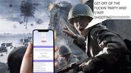 call_of_duty call_of_duty_2 cod cod2 d-day hand holding_gun holding_phone iphone phone screaming soldier soyjak_party tag text_bubble textbox variant:a24_slowburn_soyjak variant:unknown wwii // 1920x1070 // 2.5MB
