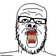 animated blood bug clenched_teeth cockroach glasses mustache open_mouth soyjak stubble teeth variant:a24_slowburn_soyjak // 454x520 // 60.6KB