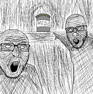 meds pill pointing schizo schizophrenia subvariant:schizojak undusted_variant variant:markiplier_soyjak variant:two_pointing_soyjaks // 983x997 // 251.1KB