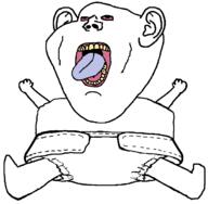 asset bloodshot_eyes diaper hand hands_up looking_up open_mouth shaved subvariant:pissbaby template variant:impish_soyak_ears // 1480x1452 // 60.3KB