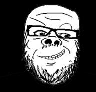 dreamworks_face glasses smile smug soyjak stubble variant:a24_slowburn_soyjak // 800x770 // 172.2KB