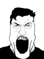 clothes hair open_mouth punisher_face soyjak variant:markiplier_soyjak // 600x800 // 70.1KB