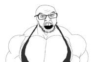 angry buff glasses looking_at_you mge muscles open_mouth stubble variant:feraljak // 4500x3000 // 134.2KB