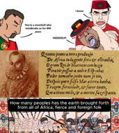al_andalus brown_skin cuck cuckistador flag:morocco flag:portugal flag:spain glasses headlock history mindbroken moor moorish morocco portugal portuguese_text soyjak spain spaincucks subvariant:pol_face variant:bernd variant:chudjak white_skin // 1600x1792, 20.3s // 5.1MB