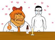 accessory anti_ongezellig candle crying front_facing gemstone mymy_(ongezellig) ongezellig orange_hair orange_skin soy soylent soylent_bottle subvariant:obsessedchud transheart twp variant:chudjak variant:meximutt zarty // 670x489 // 99.9KB