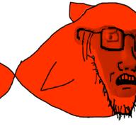 animal fish glasses scared series:animaljaks soyjak stubble subvariant:soyak_(concerned) variant:soyak water // 255x205 // 25.6KB
