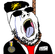 ack award beret garrynealson_(namefag) glasses hanging meta:namefags name_tag open_mouth sunglasses variant:gapejak