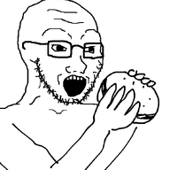 food glasses hamburger hand holding_object open_mouth soyjak stubble variant:soyak // 680x772 // 24.7KB