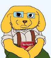 animal cat dog_ear glasses green_pants hot_pockets janny stubble suspenders variant:catjak_(alternate) // 597x680 // 61.4KB