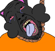 beard_stubble bloodshot_eyes cat_eats dying dying_furnigger faggotry furnigger furshit glibblezorpson_(fooey) grey_fur grey_skin hanging meta:leaky moustache noose open_mouth orange_shirt purple_tongue rope roping suicide tranny variant:bernd // 640x593 // 222.7KB