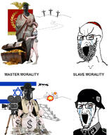 beard bloodshot_eyes clothes crying femboy glasses hat israel judaism kippah large_nose master_morality nazism nietzsche open_mouth philosophy pol_(4chan) roman rome slave_morality soyjak stubble variant:soyak // 974x1209 // 240.1KB