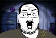 five_nights_at_freddy's fnaf neckbeard soyjak stretched_mouth youtube // 1357x925 // 792.8KB