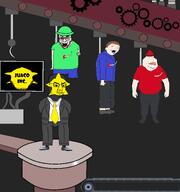 bandu black_skin blood clothes cog company conveyor_belt crying dark dave_(moldygh) dave_and_bambi dead dnb dnb_lost engine expunged_(grantare) gear glasses gore hanging hook hydraulic_press juaco_(user) machine meat_hook metal obsessed_shitskin_award pedestal stubble suit suit_and_tie television total_bambi_death variant:chud variant:cryboy_soyjak variant:markiplier_soyjak variant:meximutt variant:unknown wires yellow_skin // 2352x2511 // 420.4KB