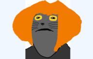 animal cat mymy_(ongezellig) ongezellig orange_hair soot soot_colors soyjak soyjak_party subvariant:impish_meowjak variant:impish_soyak_ears // 390x250 // 24.9KB