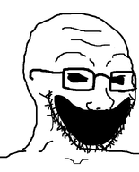 bald black_eyes creepy distorted glasses horror nose open_mouth scary smile soulless stubble variant:soyak // 644x800 // 6.7KB