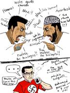 arab brown_skin clothes cup glasses hair happy_merchant hat israel jews nazism palestine soyjak text variant:chudjak white_skin // 960x1280 // 208.8KB