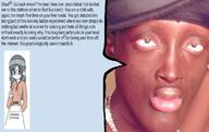 arm avengers beanie blue_eyes closed_mouth comment glasses hair hand irl jakparty_soy jartycuck ladder meta:tagme monkey nigger peace_sign post smile soy soybooru soyjak soylent soylent_(cacao) text variant:soytan // 1172x741 // 509.9KB