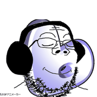 animated g_(4chan) gentoo glasses headphones linux smile soyjak stubble subvariant:shrimpish technology tonton variant:gapejak // 400x345 // 574.5KB