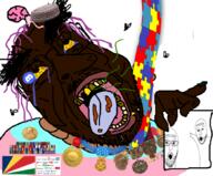 3soyjaks amerimutt angry autism award black_skin bloodshot_eyes brainlet brown_troonjak crying discord distorted flag:seychelles flies glasses google hanging holding_object jewish_nose medal nobel_award olympics open_mouth purple_hair puzzle rope seychelles slopjak soyjak stinky stubble taqiyah thick_eyebrows tranny variant:bernd variant:two_pointing_soyjaks wikipedia wrinkles yellow_sclera yellow_teeth // 870x719 // 394.1KB