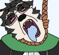 ack animal bloodshot_eyes clothes dog furry gigachad glasses lynching scarf variant:bernd // 760x704 // 45.6KB
