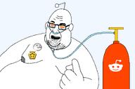 angry antenna beard eyebrows fat looking_at_you nasal_cannula orange_eyes oxygen_cylinder pointing reddit reddit_gold seal_of_approval snoo transparent_background variant:whalejak // 1461x963 // 64.1KB