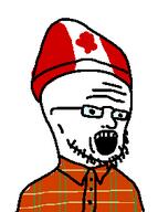 canada clothes country flag flag:canada glasses hat soyjak stubble variant:unknown // 211x284 // 4.7KB