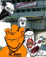 5soyjaks american_flag bad_teeth challenge_or_some_shit clothes cursed_image ear george_bush_jr glasses greentext happy_merchant irl make_a_gem_out_of_5_random_posts_challenge mission_accomplished navy necktie orange_skin podium president series:make_a_gem_out_of_5_random_posts_challenge soyjak stubble subvariant:neutralplier suit text united_states us_navy variant:a24_slowburn_soyjak variant:feraljak variant:impish_soyak_ears variant:markiplier_soyjak variant:soyak you_were_one_i_ker // 1200x1498 // 2.2MB