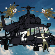 3soyjaks amphibian animated azov_battalion frog glasses hanging helicopter meta:tagme mi-8 mustache nas:gigachad nas:pepe oink pepe_the_frog rope russia russo_ukrainian_war soyjak stubble subnas:apu ukraine variant:bernd z_(russian_symbol) // 2200x1426 // 3.7MB